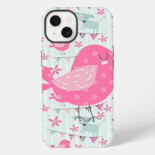Birds, Dogs, Banners, Flowers iPhone Case