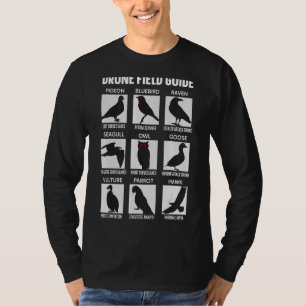 Birds Drone Field Guide They Arent Real  Conspirac T-Shirt