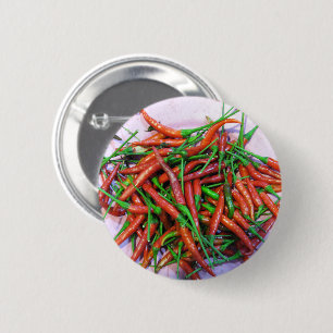 Bird's Eye Chilli Peppers 6 Cm Round Badge