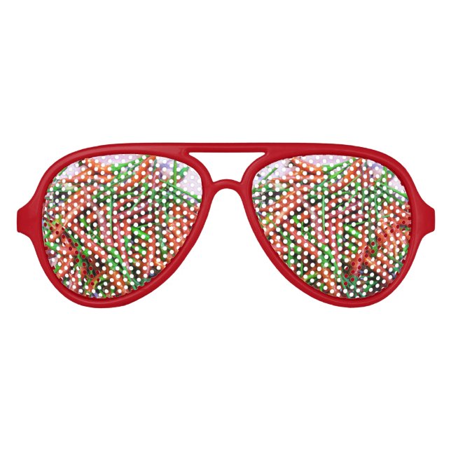 Bird's Eye Chilli Peppers Aviator Sunglasses (Front)