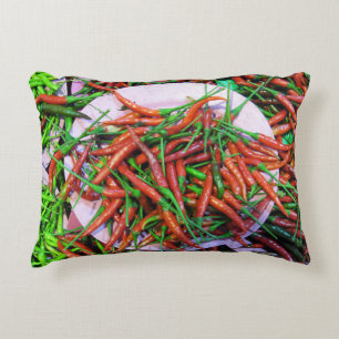 Bird's Eye Chilli Peppers Decorative Cushion
