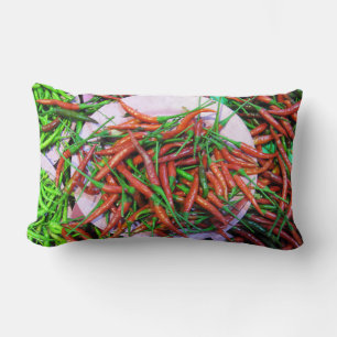 Bird's Eye Chilli Peppers Lumbar Cushion