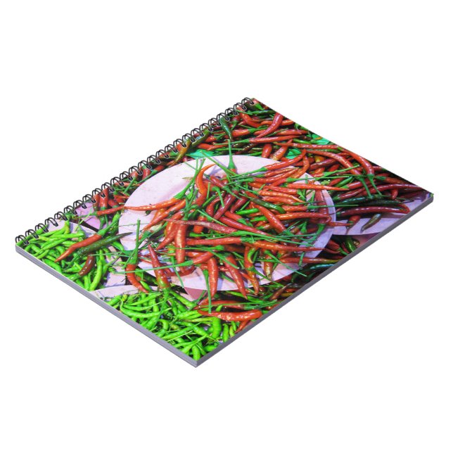 Bird's Eye Chilli Peppers Notebook (Left Side)