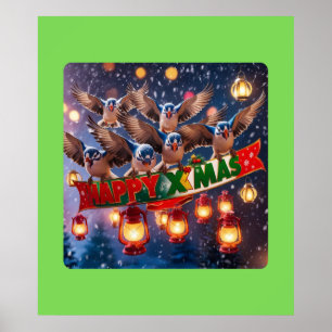 Bird's-Eye Christmas Poster