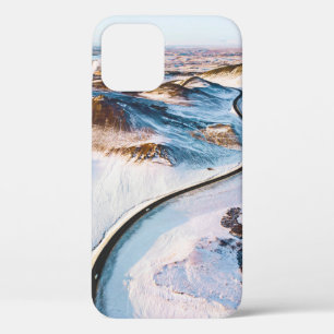 BIRD'S EYE PHOTOGRAPHY OF ROAD NEAR MOUNTAINS iPhone 12 CASE