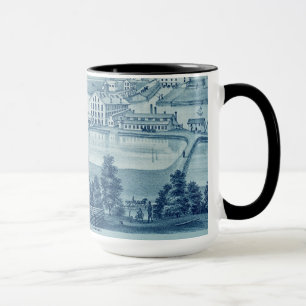 Birds Eye View Carpentersville Illinois 1871 Litho Mug