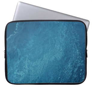 Bird's-eye view of body of water laptop sleeve