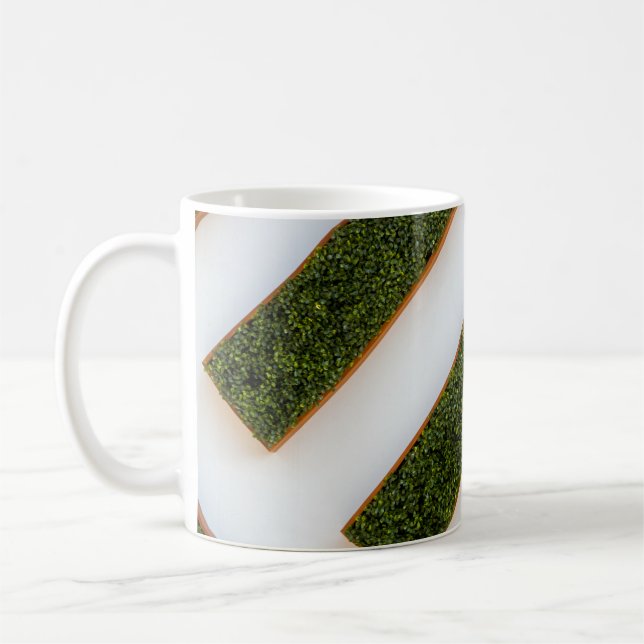 Bird's eye view of maze garden coffee mug (Left)