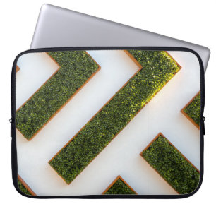Bird's eye view of maze garden laptop sleeve
