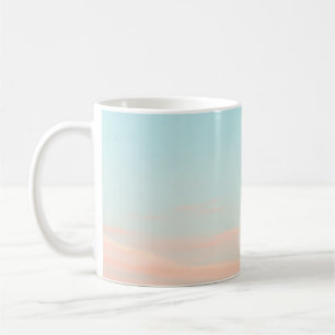 BIRD'S EYE VIEW OF MOUNTAIN PEAKS UNDER BLUE SKY COFFEE MUG