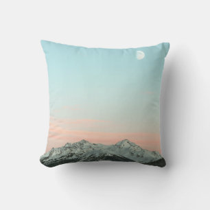 BIRD'S EYE VIEW OF MOUNTAIN PEAKS UNDER BLUE SKY CUSHION