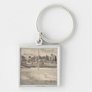 Bird's eye view of Muscatine City residences Key Ring