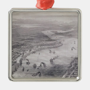 Bird's-Eye View of New Orleans Metal Tree Decoration