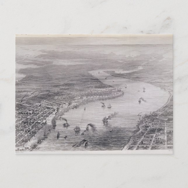 Bird's-Eye View of New Orleans Postcard (Front)
