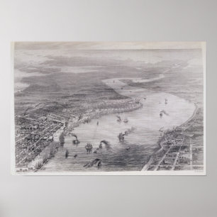 Bird's-Eye View of New Orleans Poster