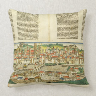 Bird's Eye View of Ratisbon, from the Nuremberg Ch Cushion