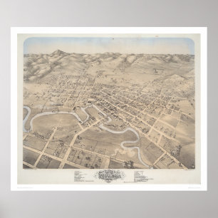 Bird's eye view of the City of Petaluma (1298) Poster
