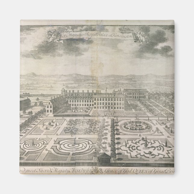 Bird's Eye View of the Gardens Kensington Magnet (Front)