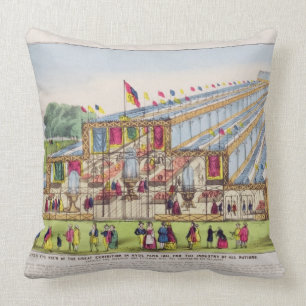 Bird's Eye View of the Great Exhibition in Hyde Pa Cushion