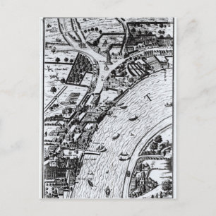 Bird's eye view of the River Thames Postcard