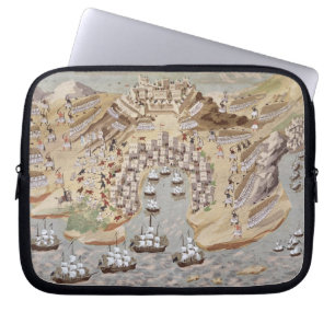 Bird's-Eye View of western Greece centred on Vonit Laptop Sleeve