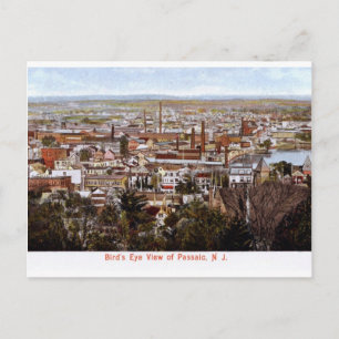 Bird's Eye View, Passaic, NJ 1906 Vintage Postcard