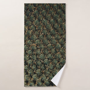 Bird's eye view photography of palm trees bath towel