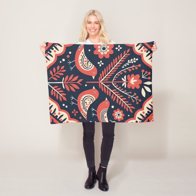 Birds Fleece Blanket (In Situ)