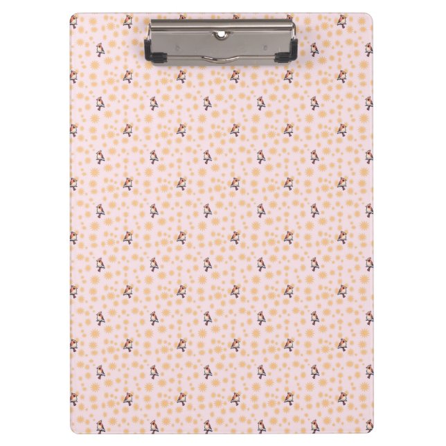 Birds floral pattern clipboard (Front)