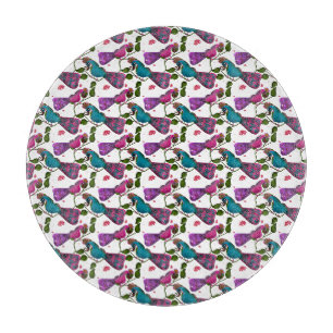 Birds floral seamless pattern Curtain Cutting Board