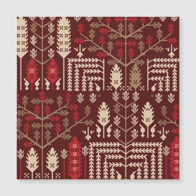 Birds Flowers Dark Blue Pattern (Front)