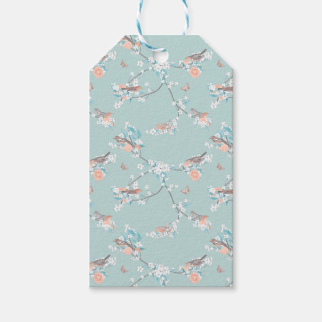 Birds & Flowers Gift Tags (Front)