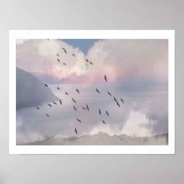 BIRDS FLY IN GROUP POSTER (Front)