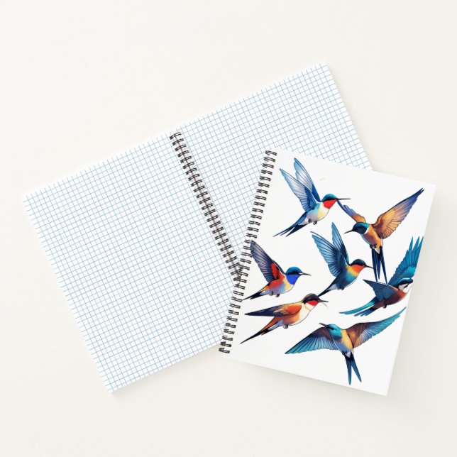 birds flying freely notebook (Inside)
