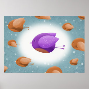 Birds Flying - poster print