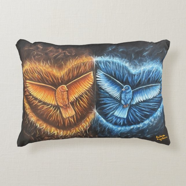 Birds Flying Together- Decorative Cushion (Front)