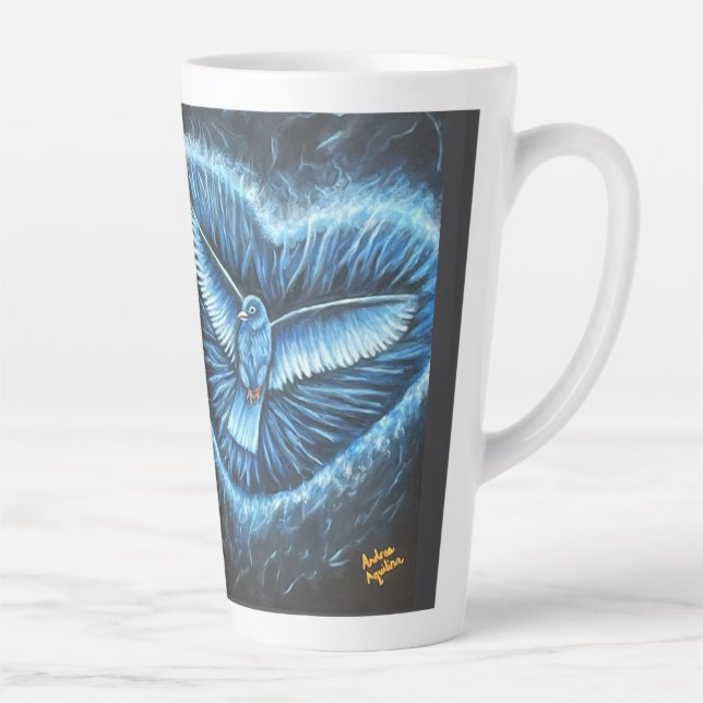 Birds Flying Together- Latte Mug (Right)