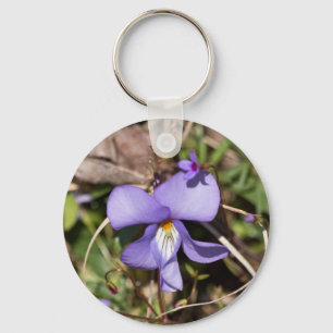 Birds-Foot Violet w/ Bluets Key Ring