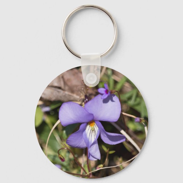 Birds-Foot Violet w/ Bluets Key Ring (Front)