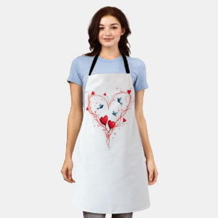 Birds for Valentine's Day Apron