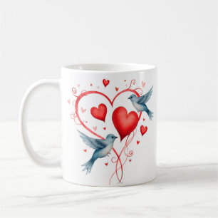 Birds for Valentine's Day Coffee Mug