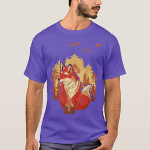 Birds Forest Animal Lover Fall Nature Landscape Wi T-Shirt