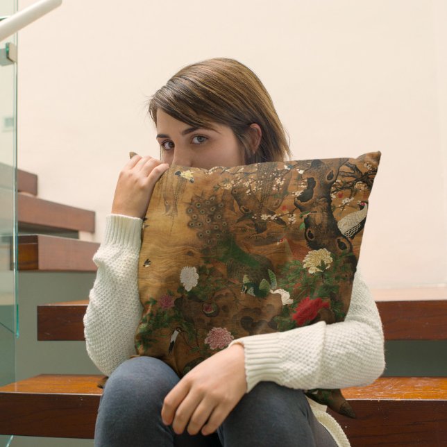 Birds Gather under the Spring Willow Cushion (Creator Uploaded)