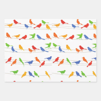 Birds Gift Wrapping Paper Sheet.