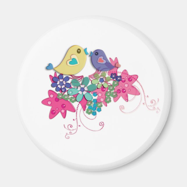 Birds, glass magnet (Front)