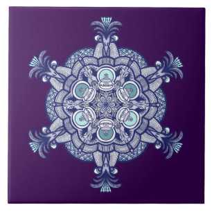 Birds & Globes design Ceramic Tile