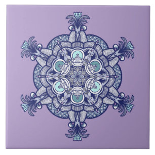 Birds & Globes design Ceramic Tile