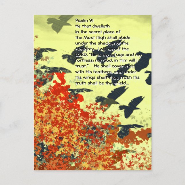 Birds He shall cover thee with His feathers, Postcard (Front)