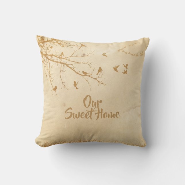 Birds Home Tree Cushion (Front)