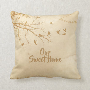 Birds Home Tree Cushion